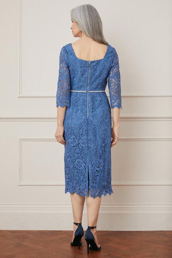 Wallis Lace Embellished Waist Midi Dress 3