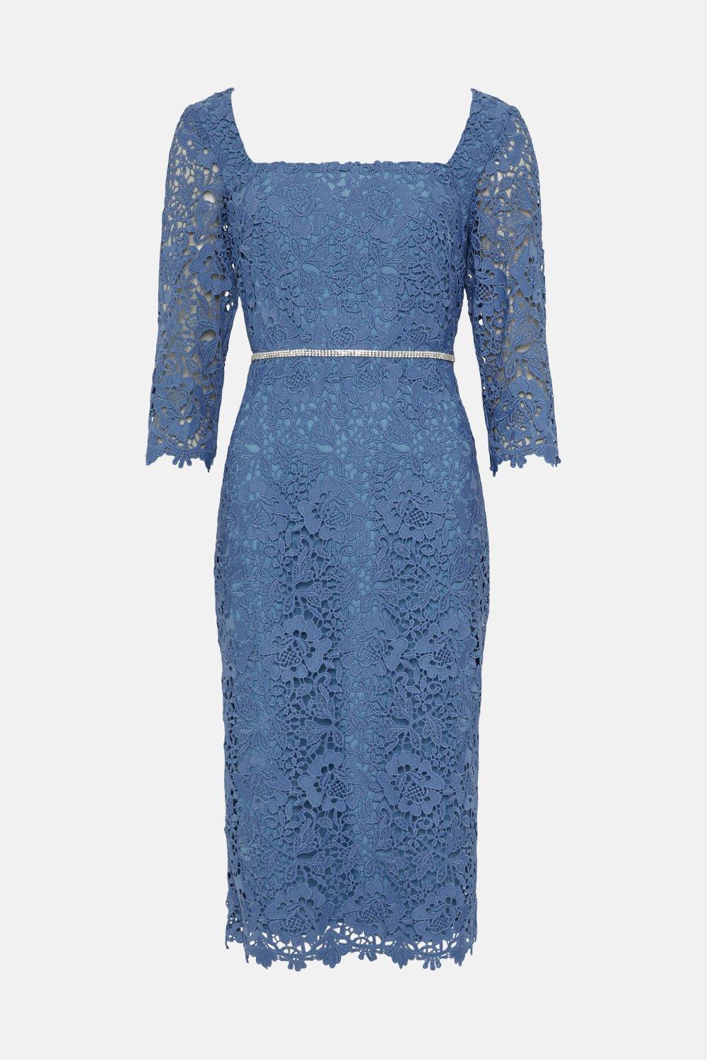 Wallis blue hotsell lace dress