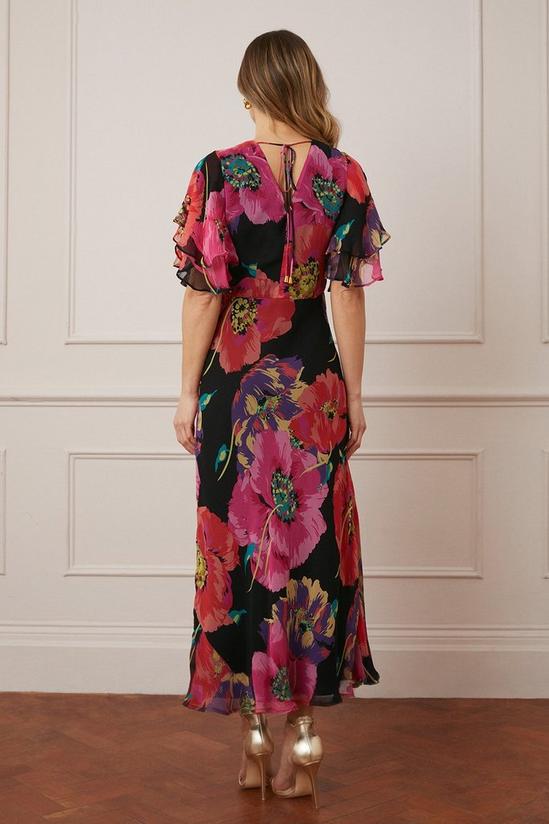Wallis Beaded Floral Ruffle Midi Dress 3