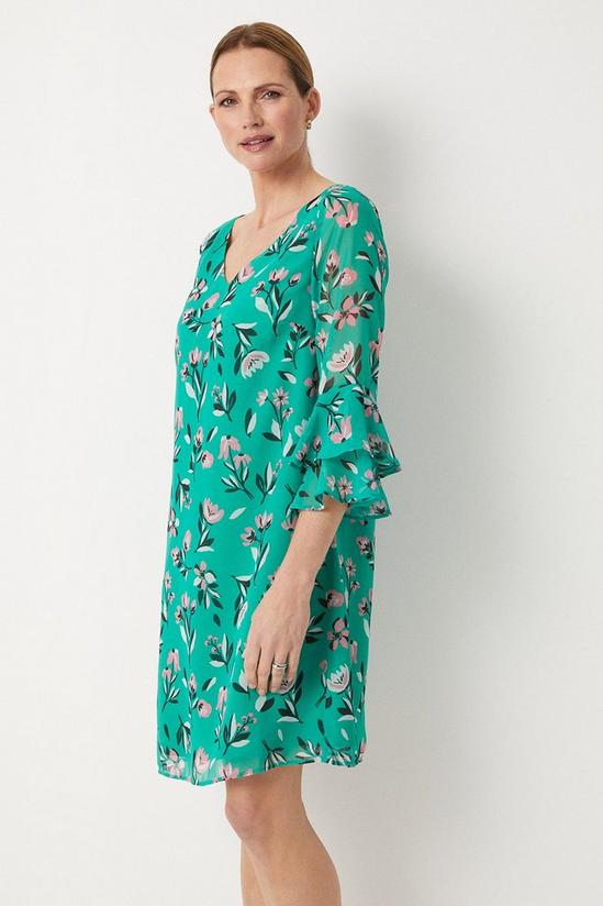 Wallis Green Floral Print Shift Dress 2