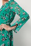 Wallis Green Floral Print Midi Dress thumbnail 4