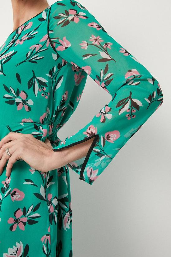 Wallis Green Floral Print Midi Dress 4