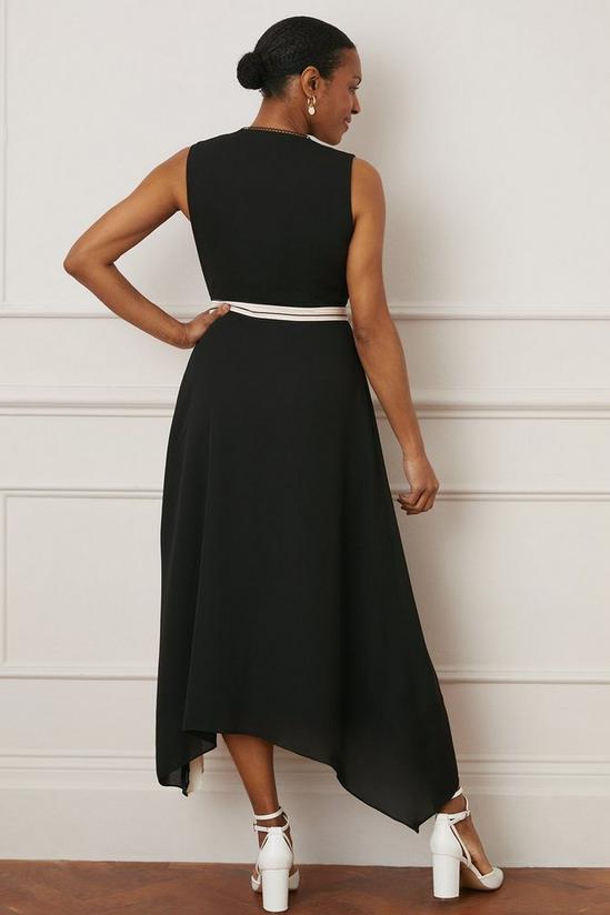 Wallis Contrast Pleat Skirt Wrap Midi Dress 3