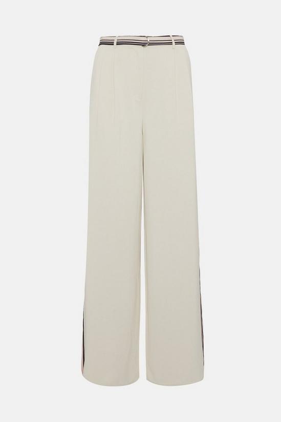 Wallis Ivory Side Stripe Belted Wide Leg Trousers 5