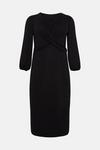 Wallis Curve Plain Black Twist Front Jersey Dress thumbnail 5