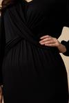 Wallis Curve Plain Black Twist Front Jersey Dress thumbnail 6
