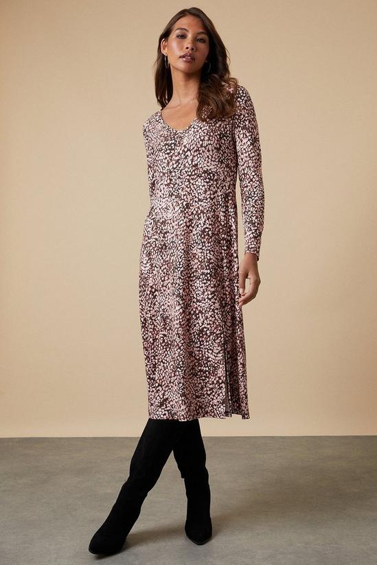 Wallis Pink Fleck Jersey Midi Dress 1