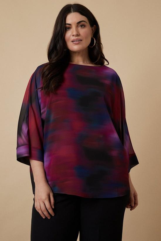 Wallis Curve Berry Ombre Overlayer Top 1