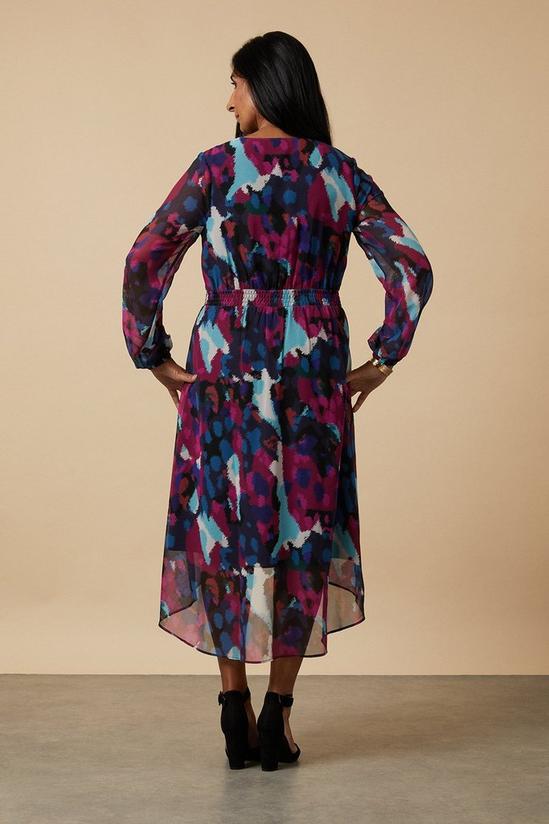 Wallis Pink Abstract Bar Detail Midi Dress 3