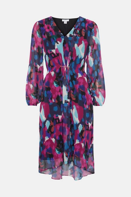 Wallis Pink Abstract Bar Detail Midi Dress 5