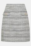 Wallis Stripe Pocket Detail Boucle Skirt thumbnail 5