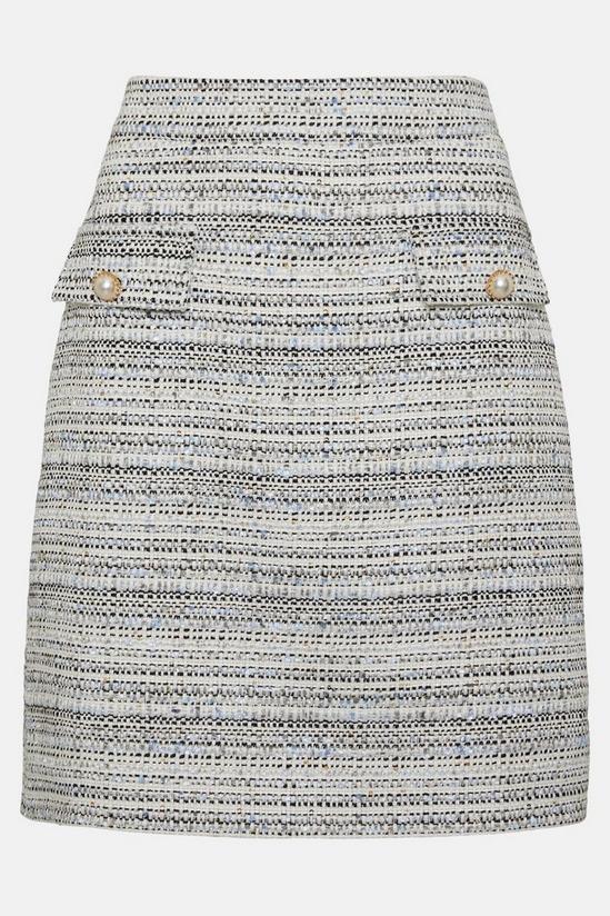 Wallis Stripe Pocket Detail Boucle Skirt 5