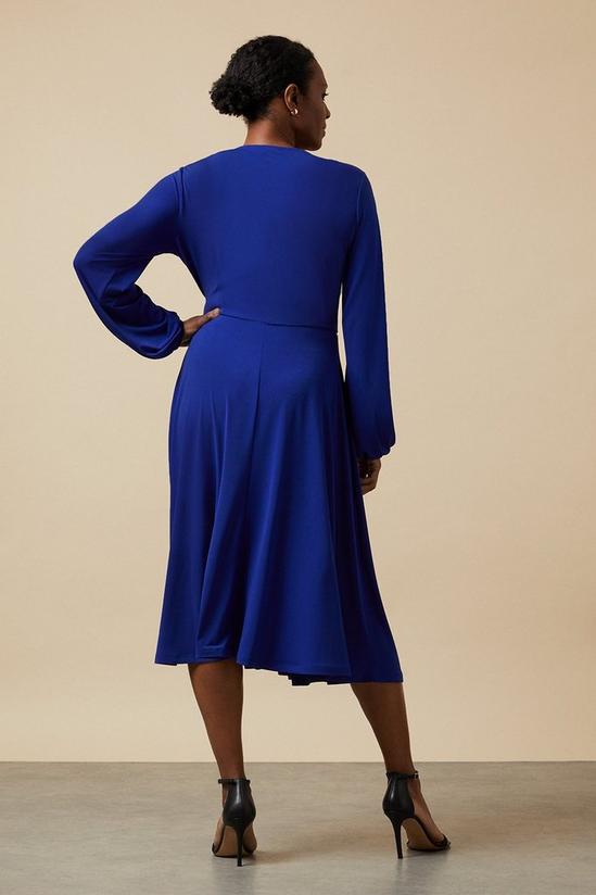 Wallis Blue Jersey Wrap Midi Dress 3