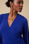 Wallis Blue Jersey Wrap Midi Dress thumbnail 4