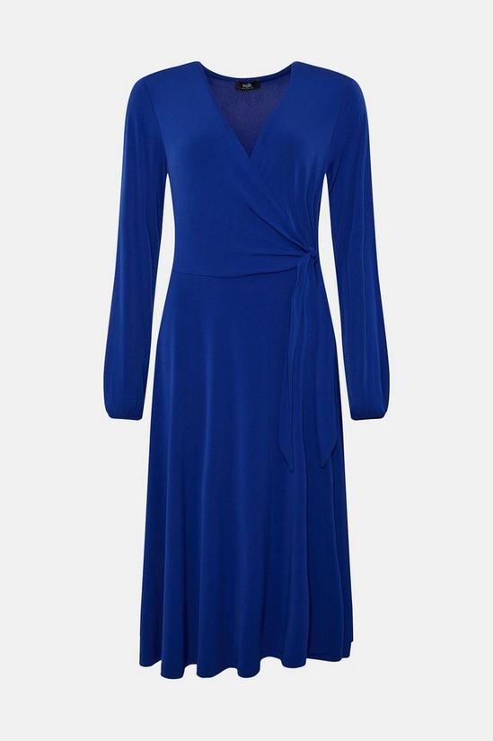 Wallis Blue Jersey Wrap Midi Dress 5