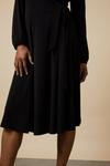 Wallis Black Jersey Wrap Midi Dress thumbnail 6