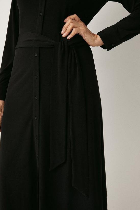 Wallis Petite Black Pocket Detail Belted Shirt Dress 6