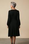 Wallis Petite Black Jersey Wrap Midi Dress thumbnail 3