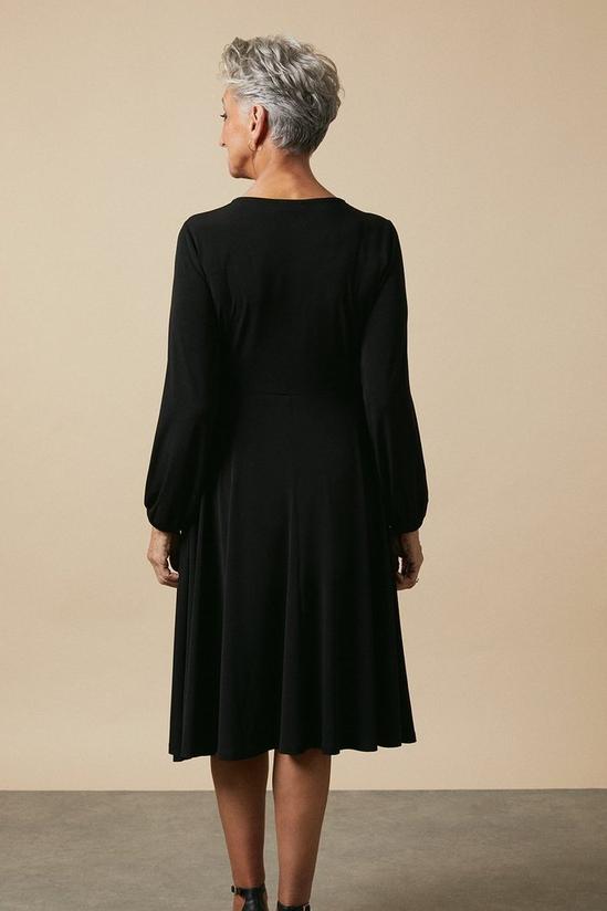Wallis Petite Black Jersey Wrap Midi Dress 3