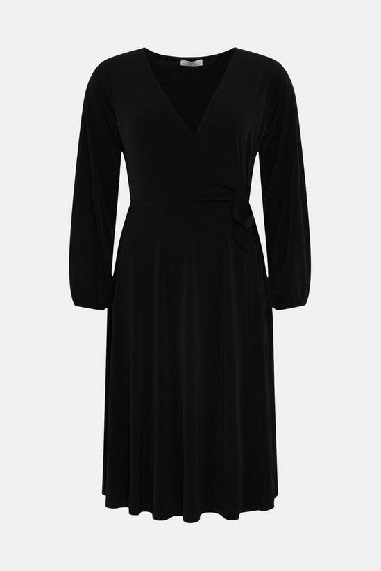 Wallis Petite Black Jersey Wrap Midi Dress 5