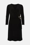 Wallis Black Buckle Jersey Wrap Midi Dress thumbnail 5