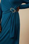 Wallis Teal Buckle Jersey Wrap Midi Dress thumbnail 6