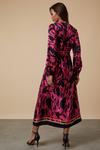Wallis Printed Viscose Satin Wrap Belted Midi Dress thumbnail 3