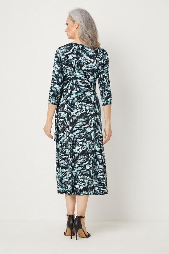 Wallis Palm Print Jersey Wrap Dress 3