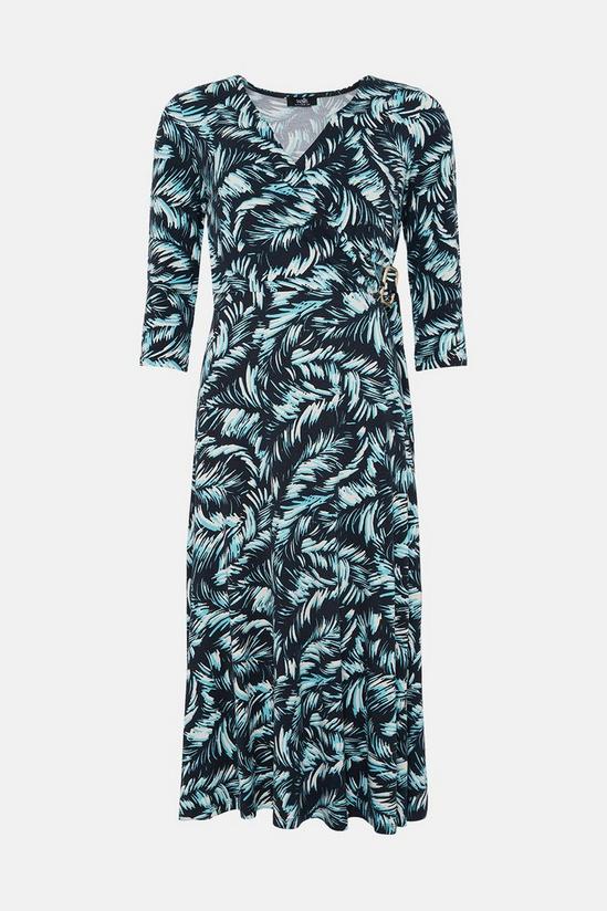 Wallis Palm Print Jersey Wrap Dress 5