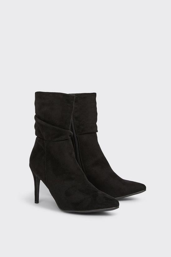 Wallis Asia Folded Pointed Heeled Ankle Boots 3