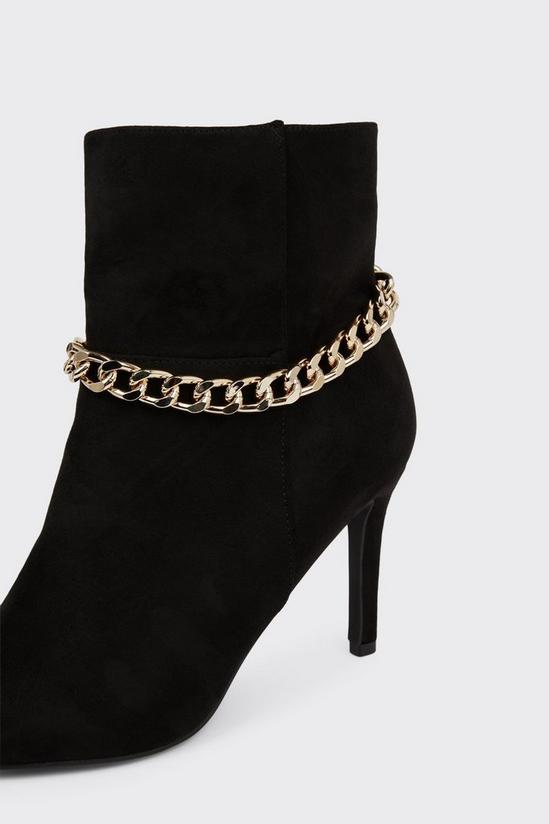 Wallis Moriah Chain Detail Heeled Ankle Boots 3