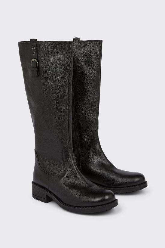 Wallis Leather Winnie Buckle Detail Knee High Boots 4