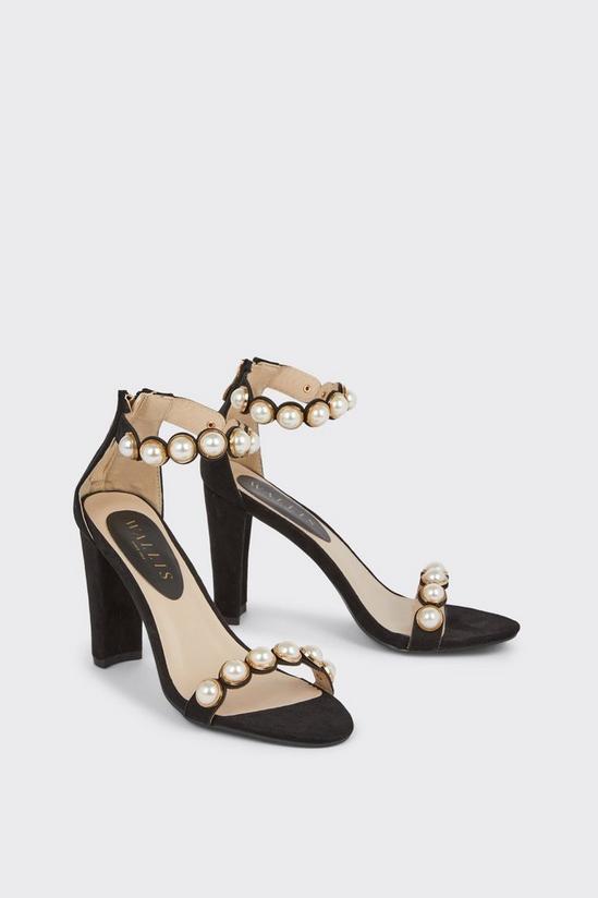 Wallis Samba Pearl Detail Heeled Sandals 4