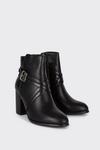 Wallis Mochi Crossover Strap Heeled Ankle Boots thumbnail 3