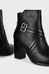 Wallis Mochi Crossover Strap Heeled Ankle Boots thumbnail 4