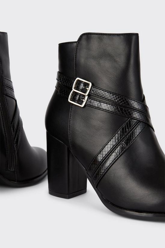 Wallis Mochi Crossover Strap Heeled Ankle Boots 4