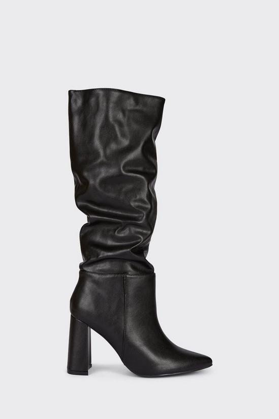 Wallis Krista Heeled Pointed Ruched Long Boots 2