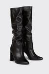 Wallis Krista Heeled Pointed Ruched Long Boots thumbnail 3