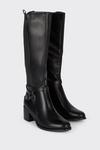 Wallis Hilly Ankle Strap Detail Long Boots thumbnail 3