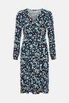 Wallis Blue Leopard Jersey Midi Dress thumbnail 5