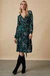 Wallis Green Abstract Jersey Midi Dress thumbnail 1