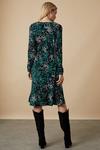 Wallis Green Abstract Jersey Midi Dress thumbnail 3