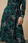 Wallis Green Abstract Jersey Midi Dress thumbnail 4