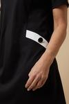 Wallis Petite Black Ponte Tipped Collar Shift Dress thumbnail 4