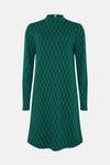 Wallis Tall Green Geo Jacquard High Neck Dress thumbnail 5
