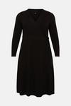 Wallis Curve Black Jersey Wrap Belted Midi Dress thumbnail 5