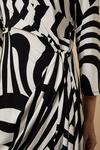Wallis Mono Graphic Wrap Jersey Shirt Midi Dress thumbnail 4