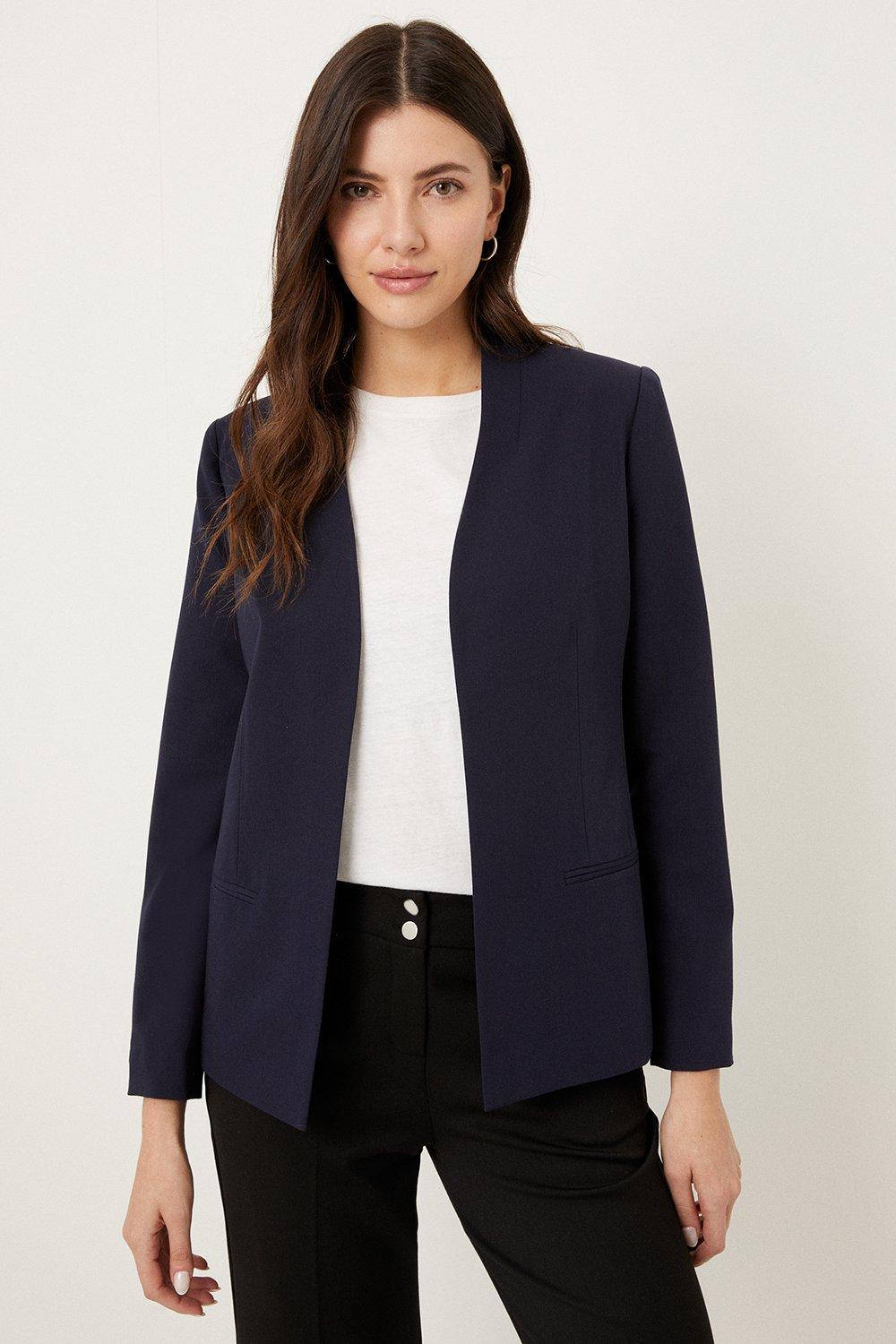 Navy edge clearance to edge jacket