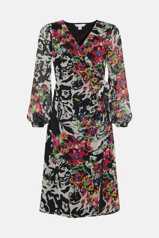 Wallis Colourful Floral Wrap Midi Dress 5