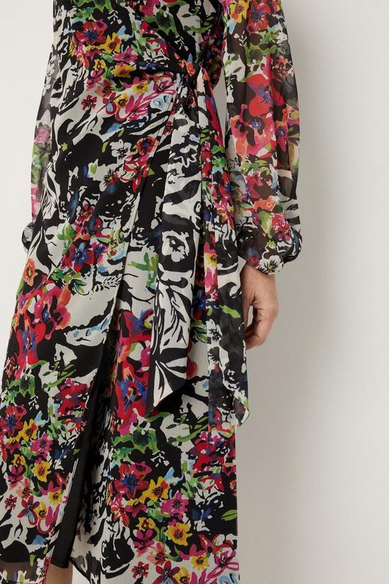 Wallis Colourful Floral Wrap Midi Dress 6